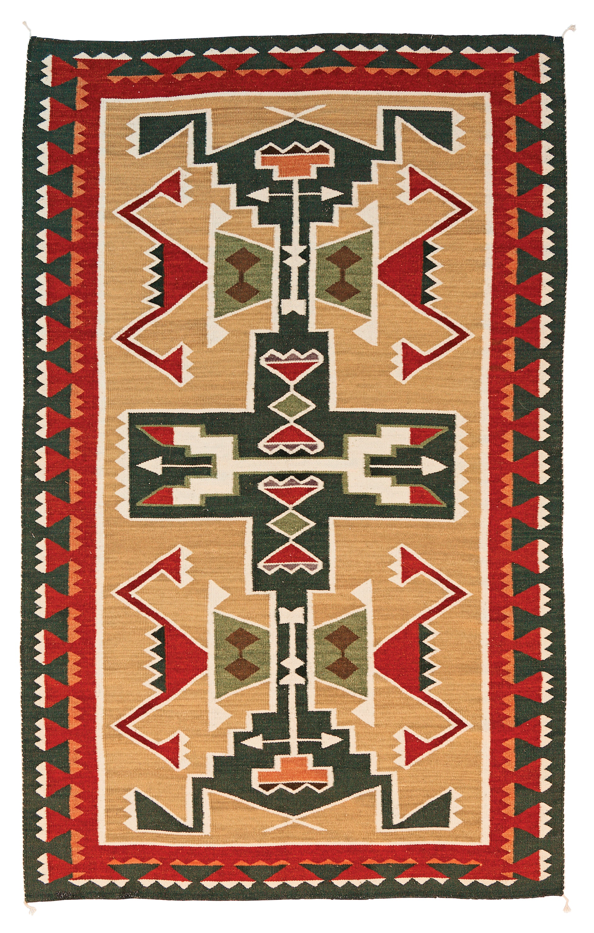 Dreamcatcher Collection - Teec nos Pos 1| Handwoven wool rug with a Southwestern print
