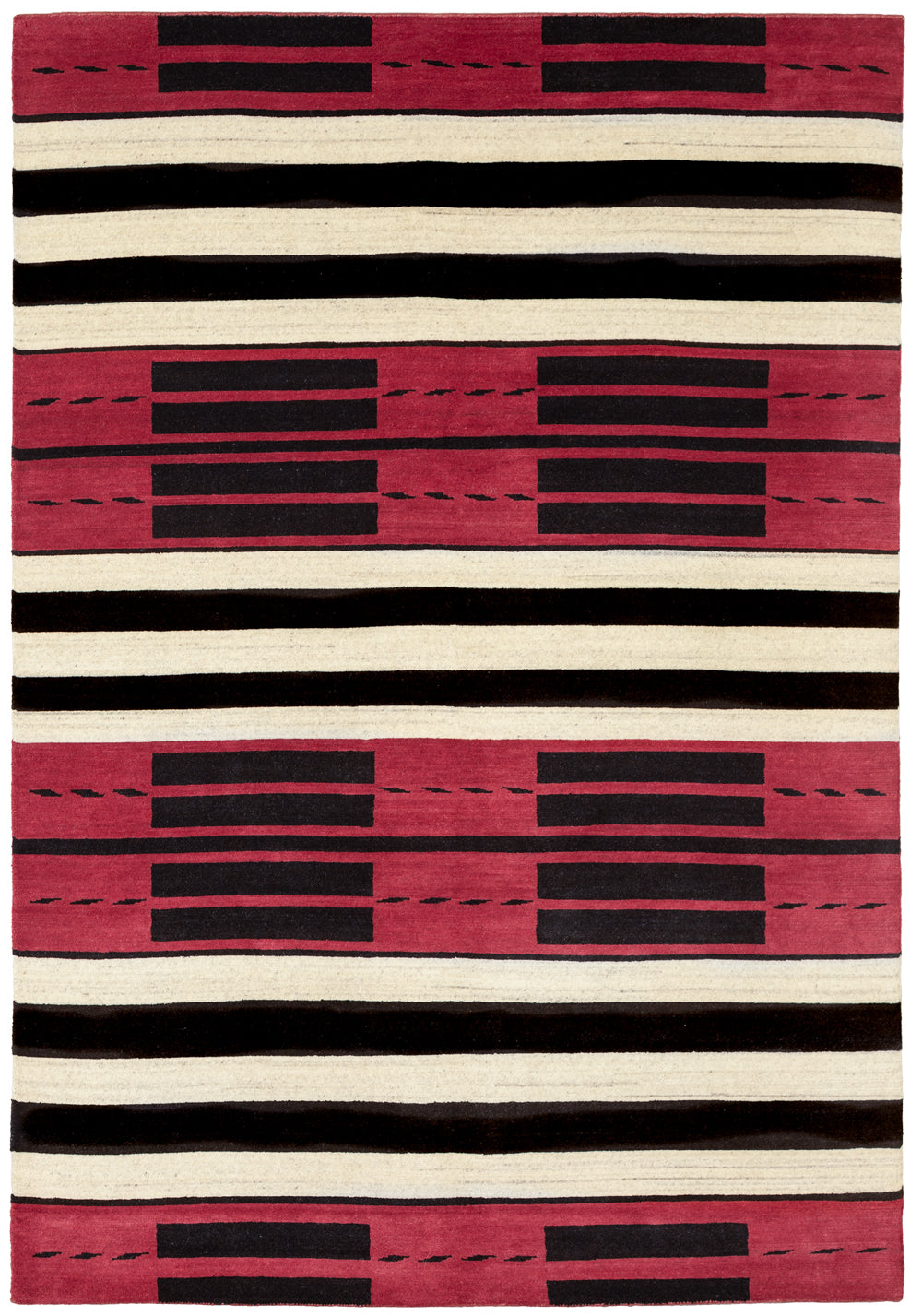Santa Fe Collection - Red River| Handwoven wool rug with a Southwestern print