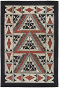 Santa Fe Collection - Black Hills| Handwoven wool rug with a Southwestern print