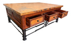 6-Drawer Copper Coffee Table W/Pablo Base