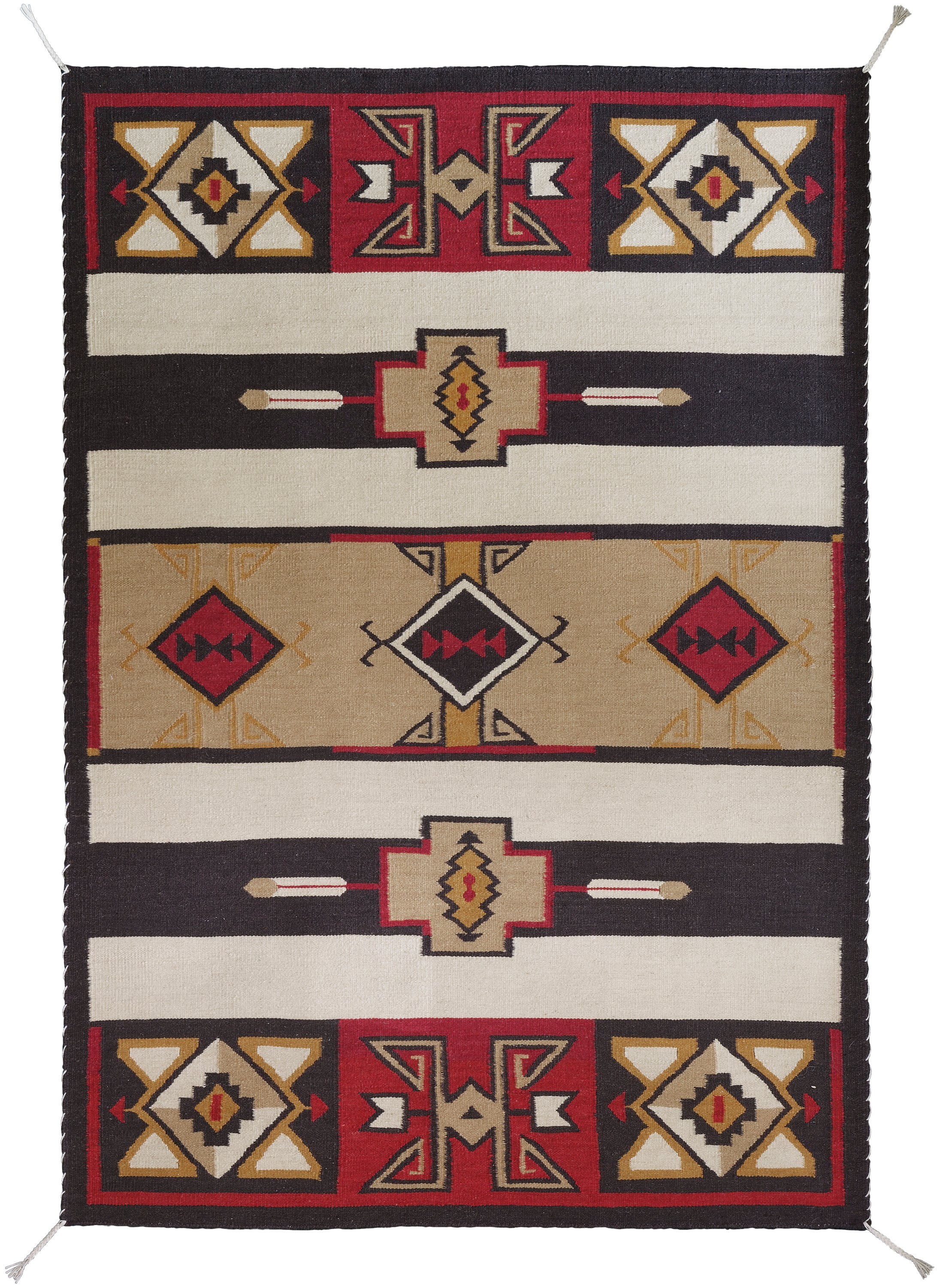 Dreamcatcher Collection - Red Lake| Handwoven wool rug with a Southwestern print