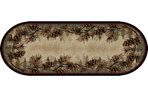 American Destination Mount Le Conte Pine Cone Area Rug