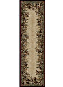 American Destination Mount Le Conte Pine Cone Area Rug