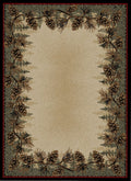 American Destination Mount Le Conte Pine Cone Area Rug