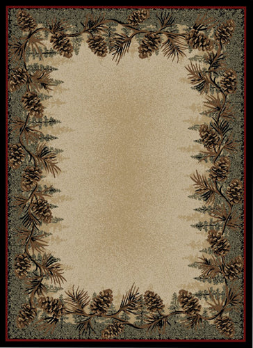 American Destination Mount Le Conte Pine Cone Area Rug