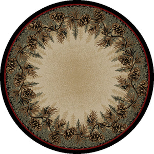 American Destination Mount Le Conte Pine Cone Area Rug