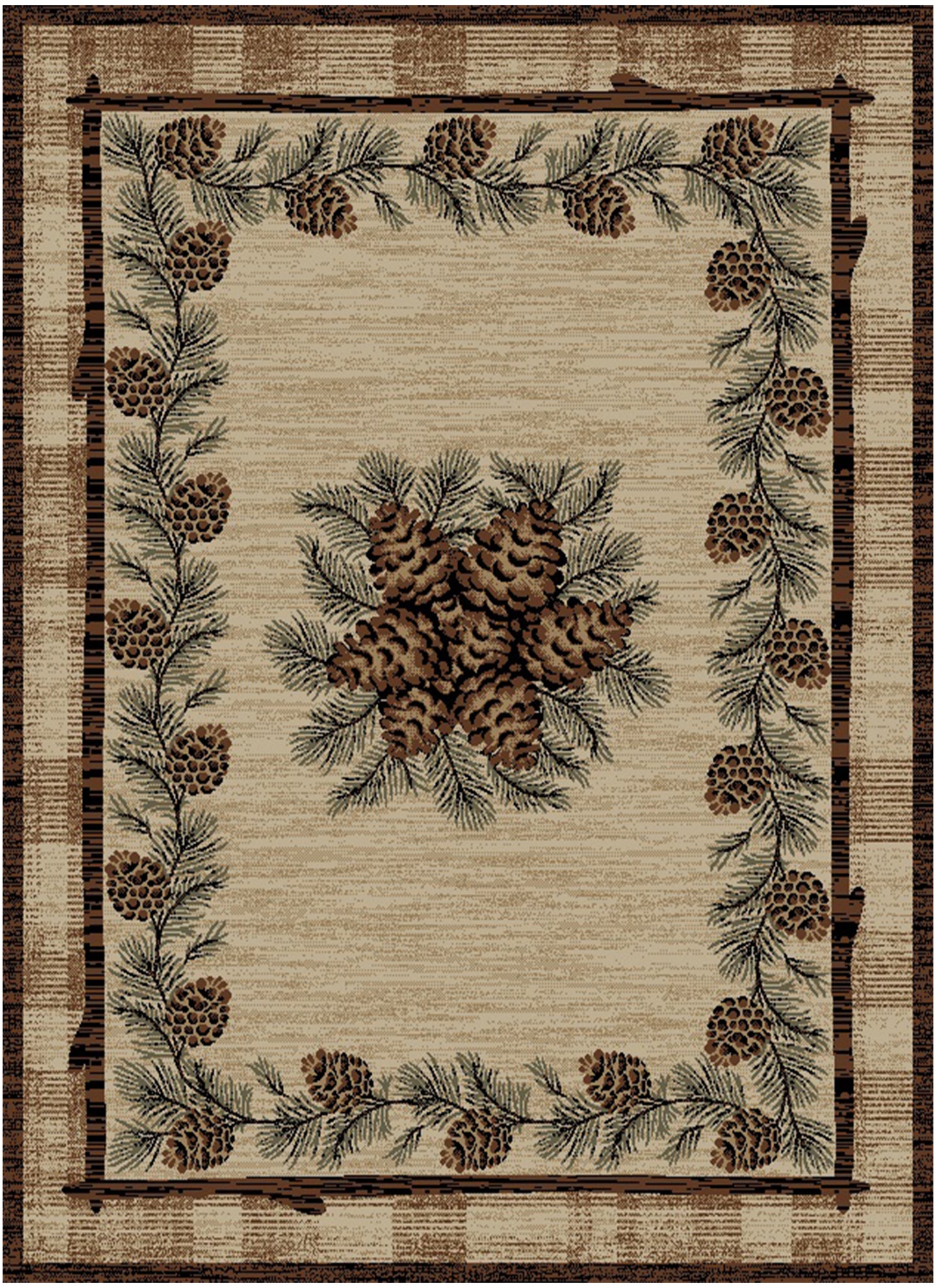 American Destination Greensboro Brown Area Rug