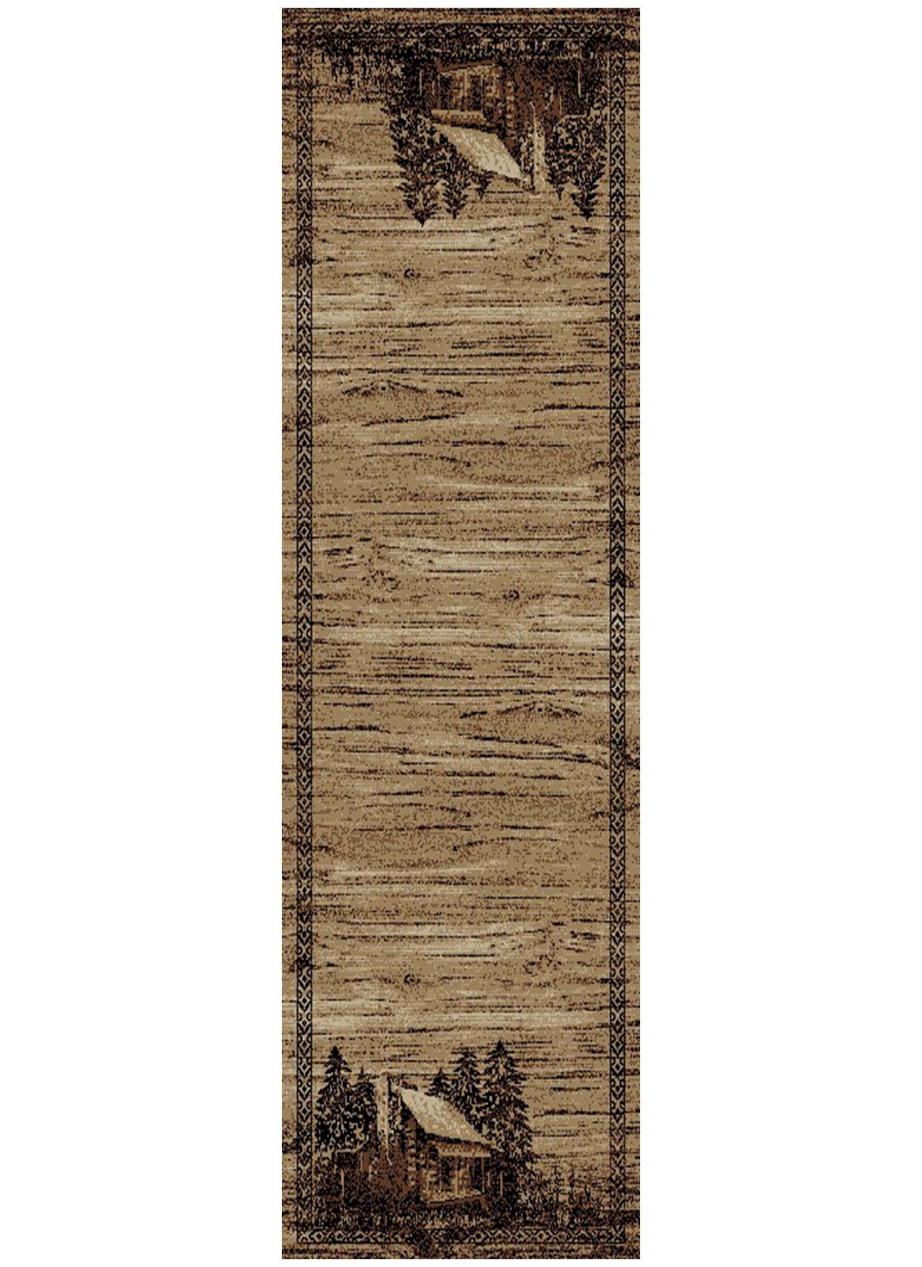 American Destination Rocky Bottom Brown Area Rug