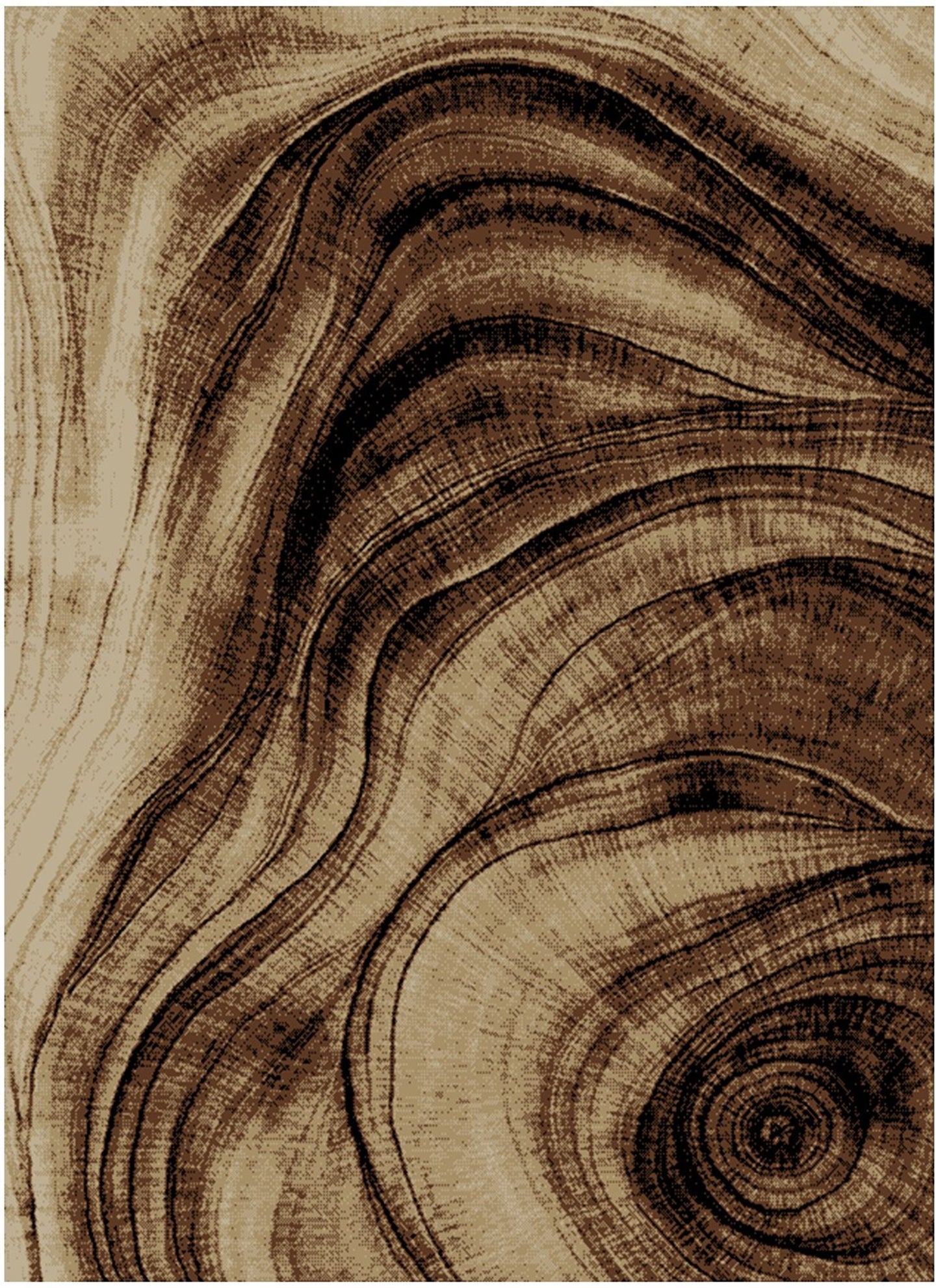 American Destination Flat Top Brown Area Rug