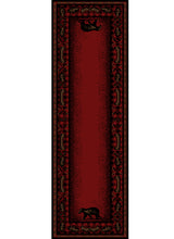 Load image into Gallery viewer, American Destination Woodlands Plaid Claret Area Rug