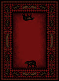 American Destination Woodlands Plaid Claret Area Rug