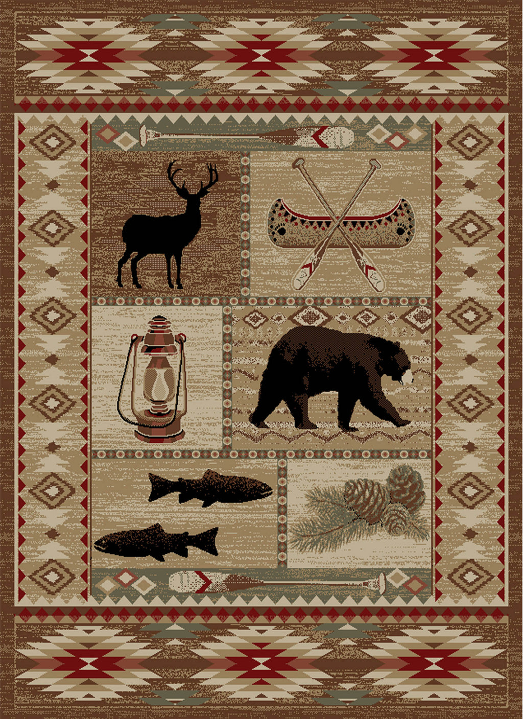 American Destinations River Camp Multi Area Rug
