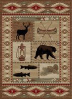 American Destinations River Camp Multi Area Rug