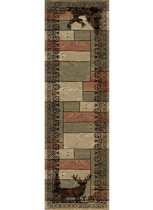 American Destination Woodgrain Multi Area Rug