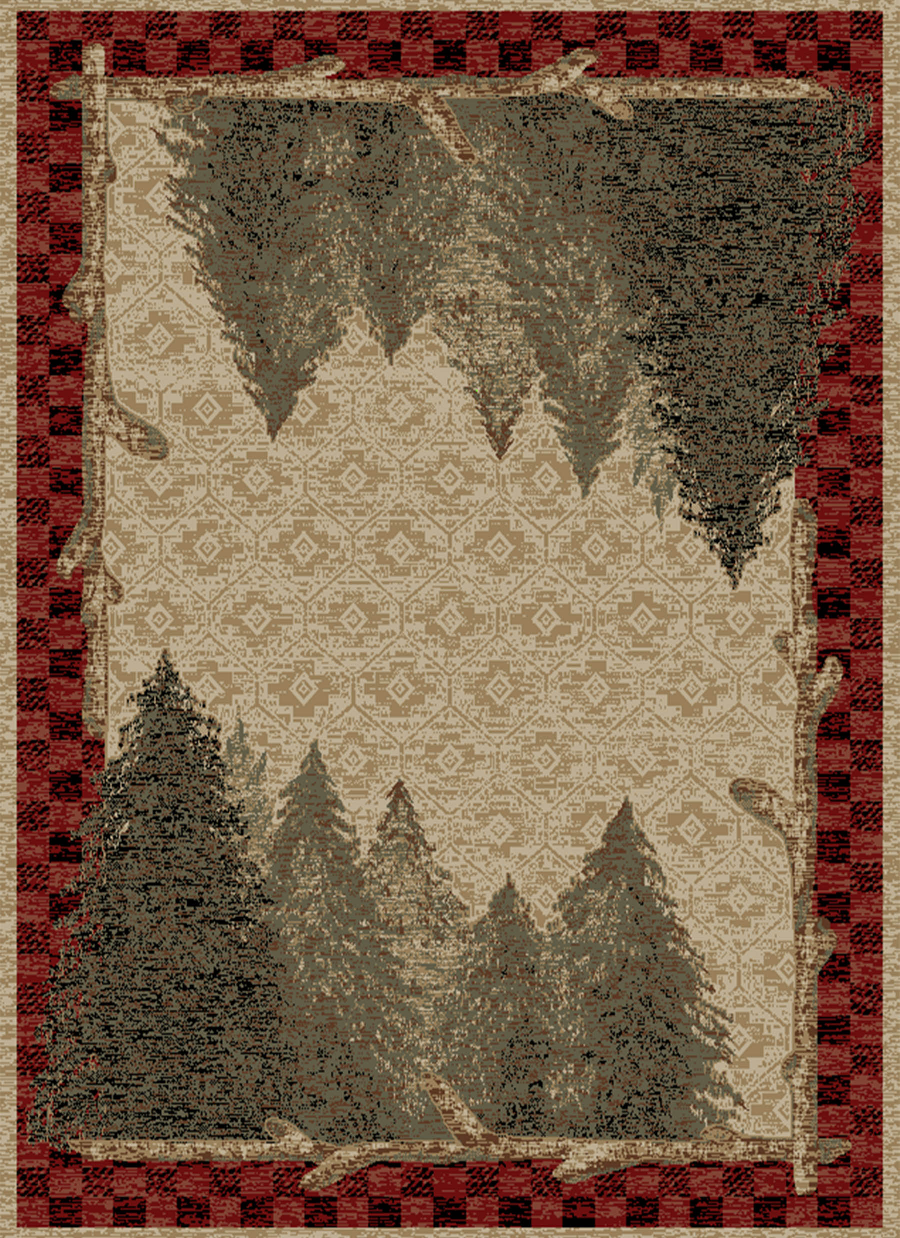 American Destination Forest Antique Area Rug