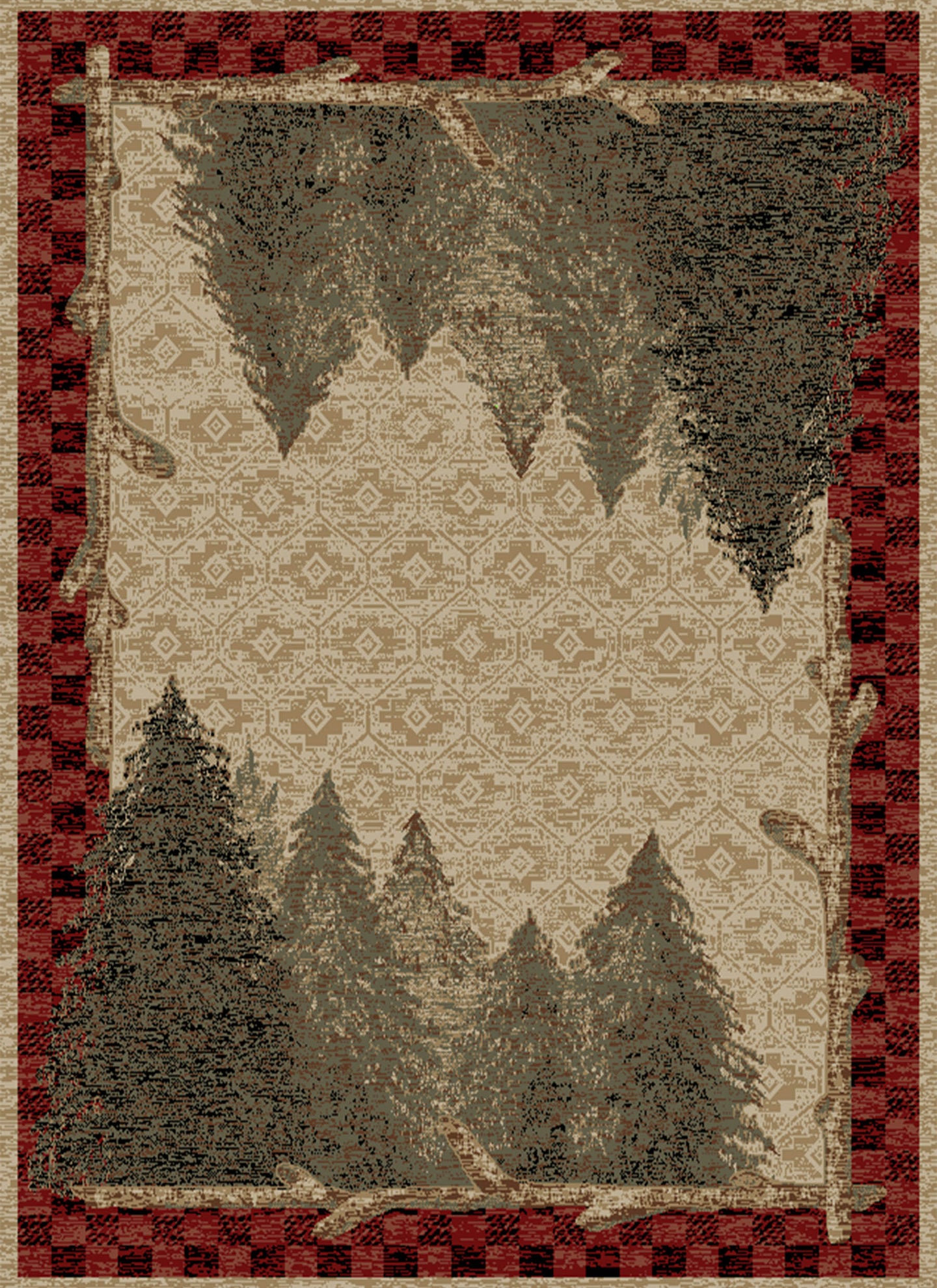 American Destination Forest Antique Area Rug