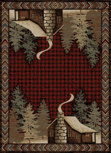 Load image into Gallery viewer, American Destination Lost Cove Red Area Rug
