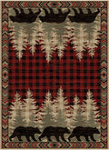 American Destination Blowing Rock Red Area Rug