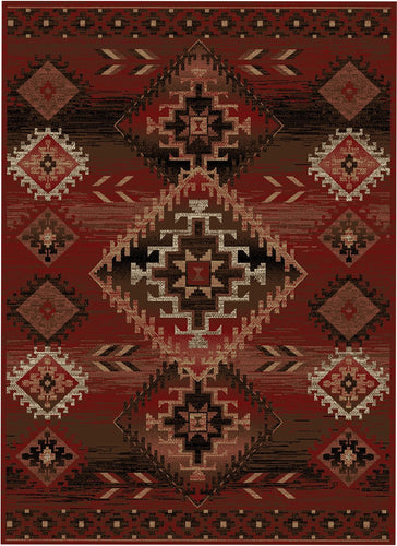 American Destination Phoenix Red Area Rug