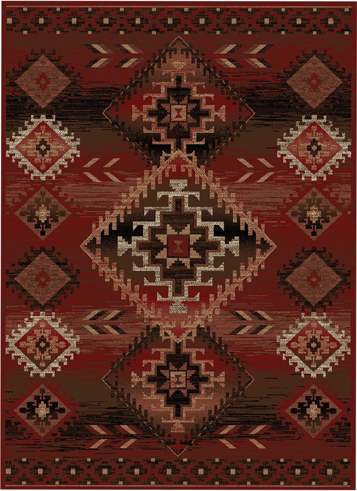 American Destination Phoenix Red Area Rug