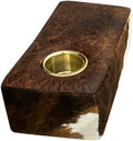 Cowhide Console With Cup Holder