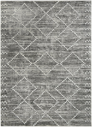 Athens Sparta Gray Contemporary Mediterranean Designer Area Rectangle Rug