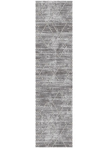 Athens Sparta Gray Contemporary Mediterranean Designer Area Rectangle Runner Rug