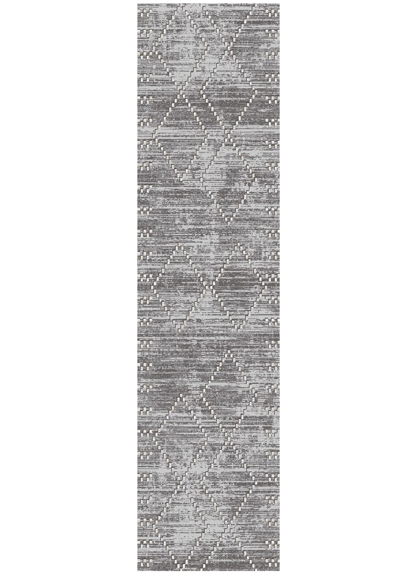 Athens Sparta Gray Contemporary Mediterranean Designer Area Rectangle Runner Rug
