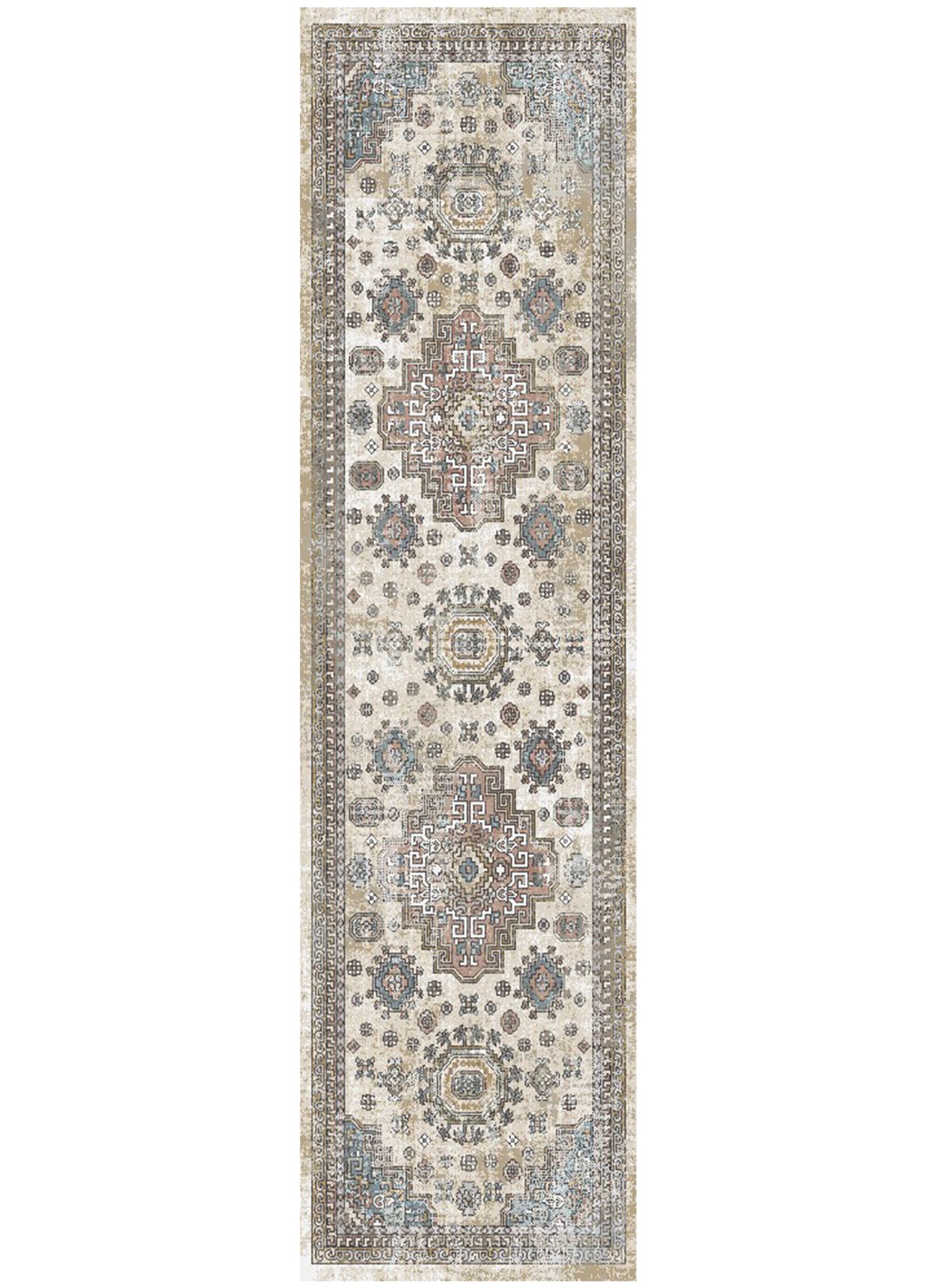 Athens Tripoli Taupe Contemporary Mediterranean Designer Area Rectangle Runner Rug
