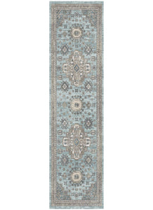 Athens Tripoli Blue Contemporary Mediterranean Designer Area Rectangle Runner Rug