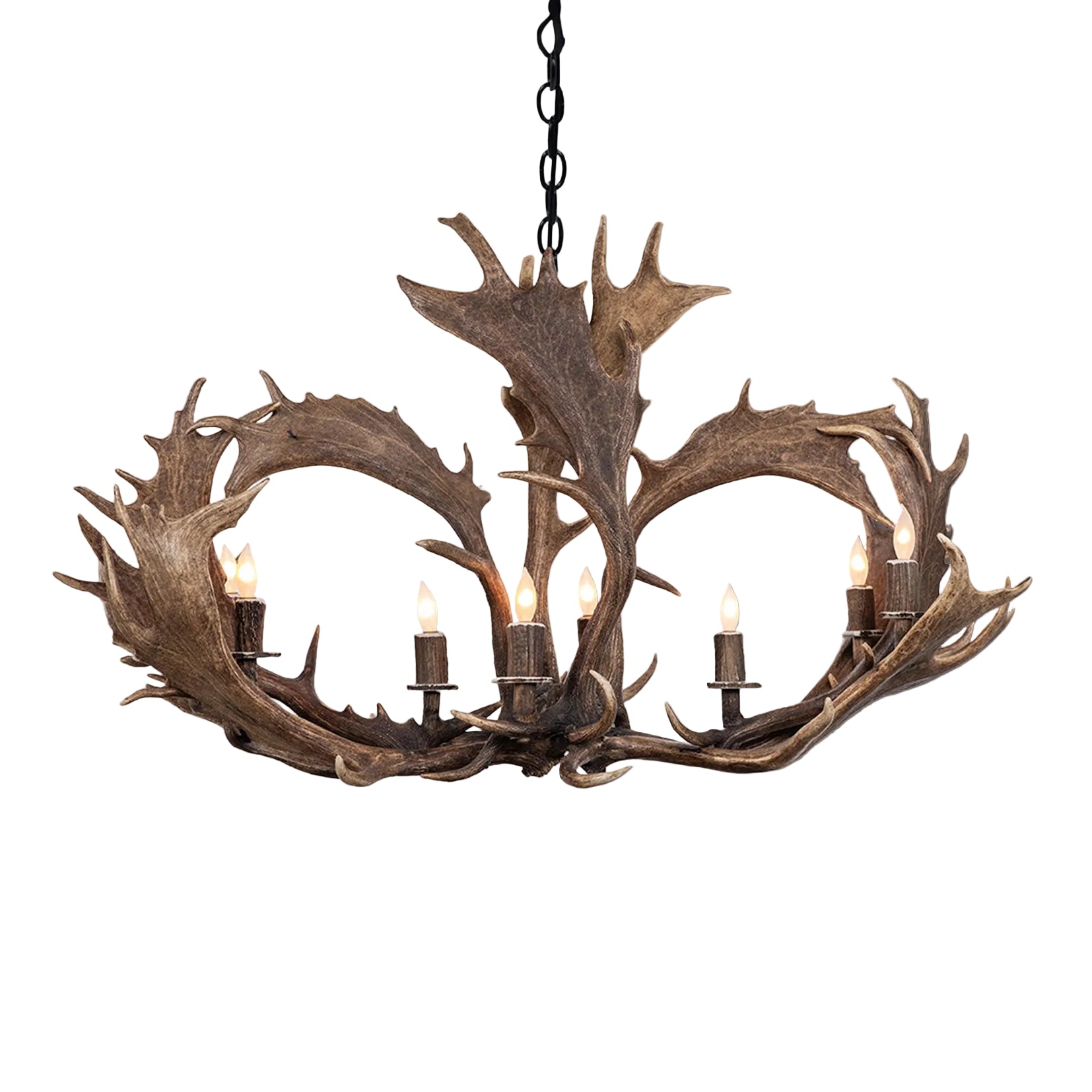 8 Light Elongated Fallow Antler Chandelier Antler Chandelier