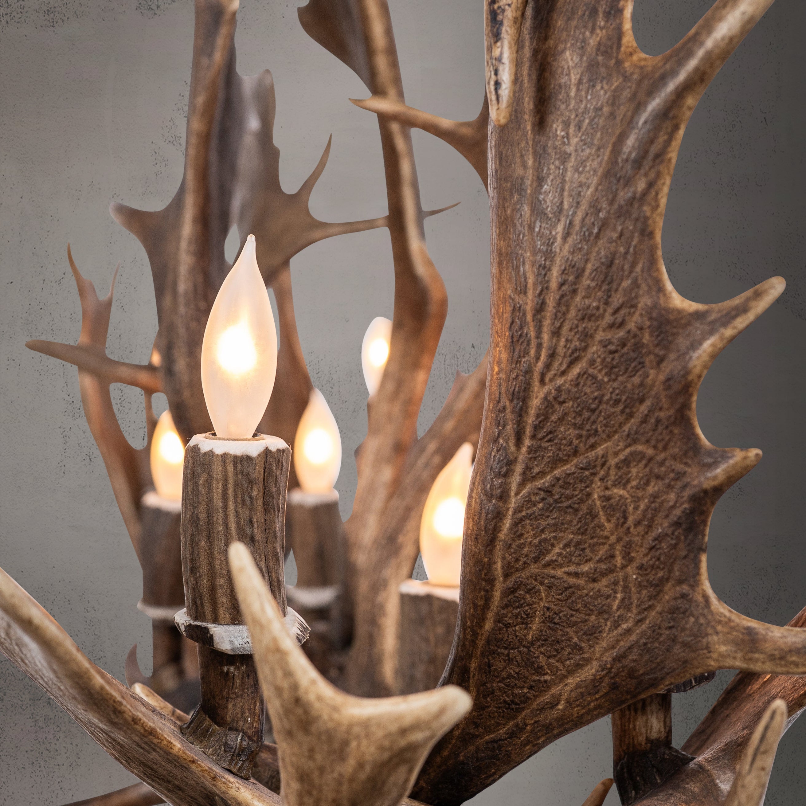 8 Light Elongated Fallow Antler Chandelier Antler Chandelier