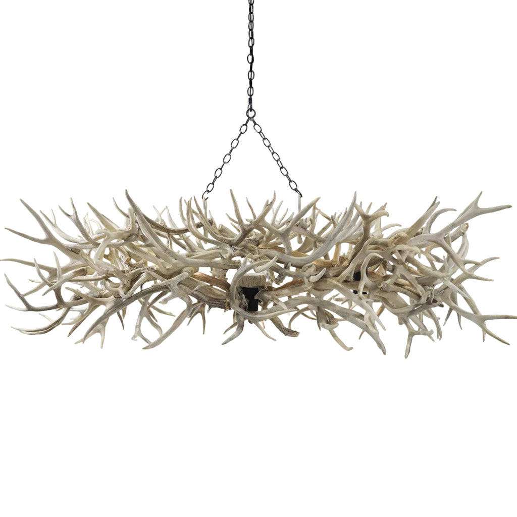 The Summit - 8 Light Mule Deer Abstract Antler Chandelier