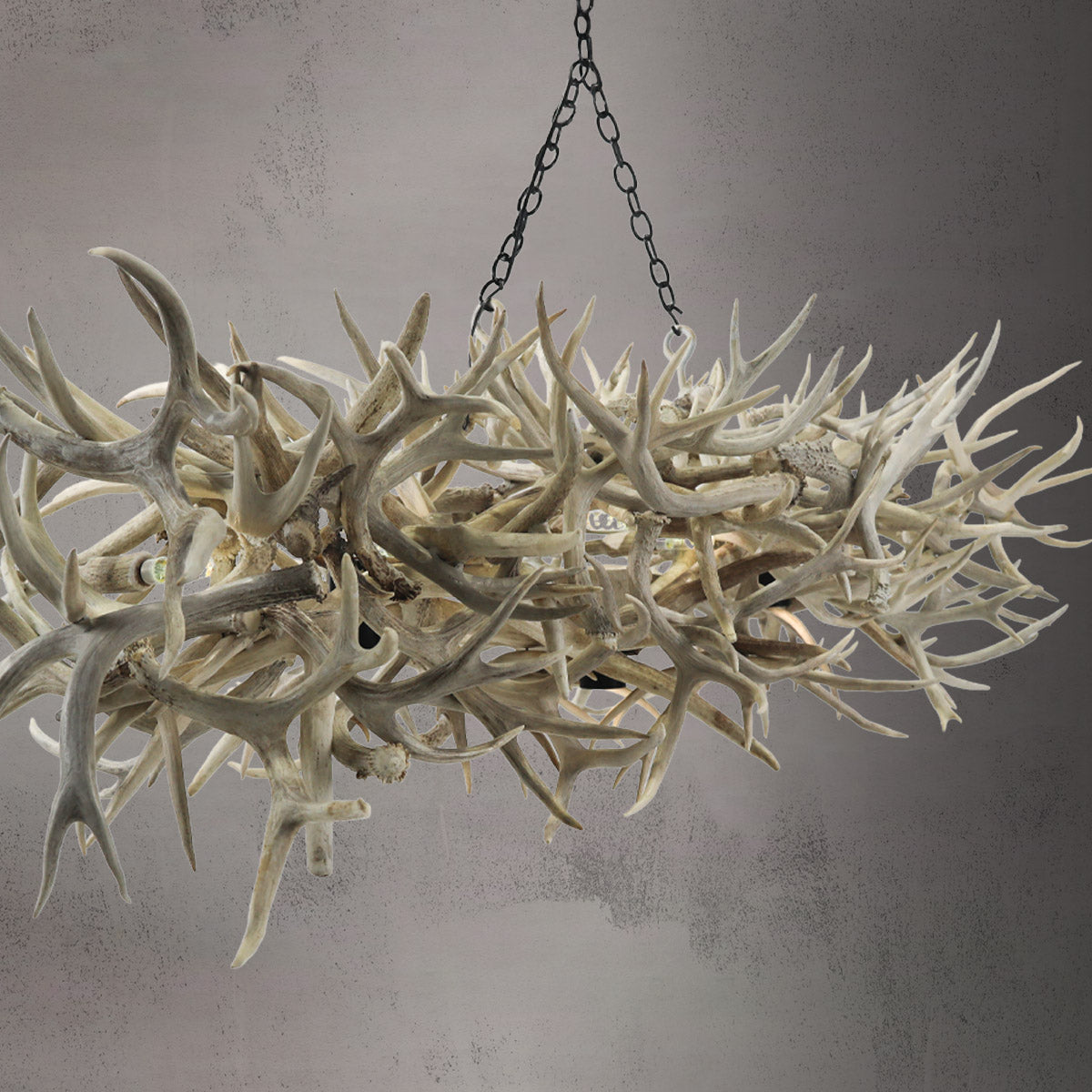 The Summit - 8 Light Mule Deer Abstract Antler Chandelier