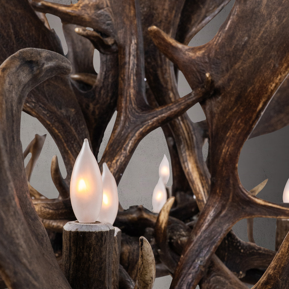 The Reserve - 12 Light Fallow Antler Chandelier