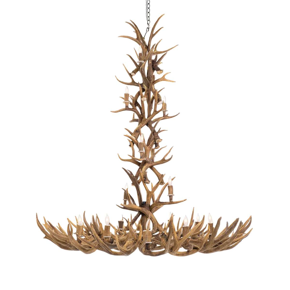 The Tower - 20 Light Mule Deer Antler Chandelier