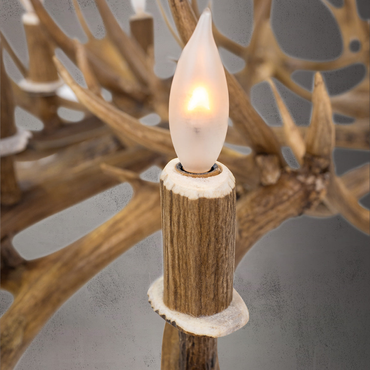 The Tower - 20 Light Mule Deer Antler Chandelier