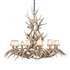 12 Light Inverted Mule Deer Antler Chandelier