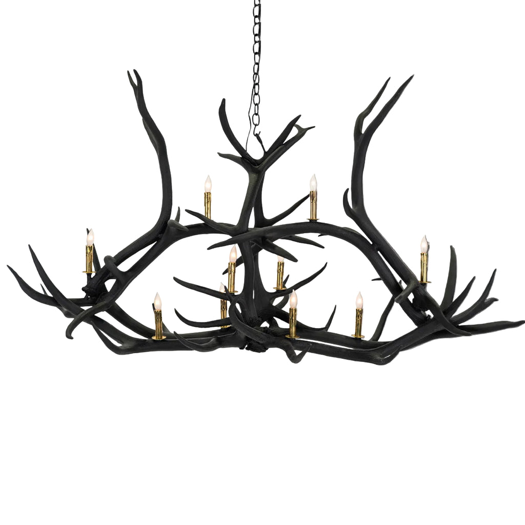 10 Light Crossbar Elk Antler Chandelier Antler Chandelier