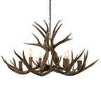 6 Light Mule Deer Antler Chandelier