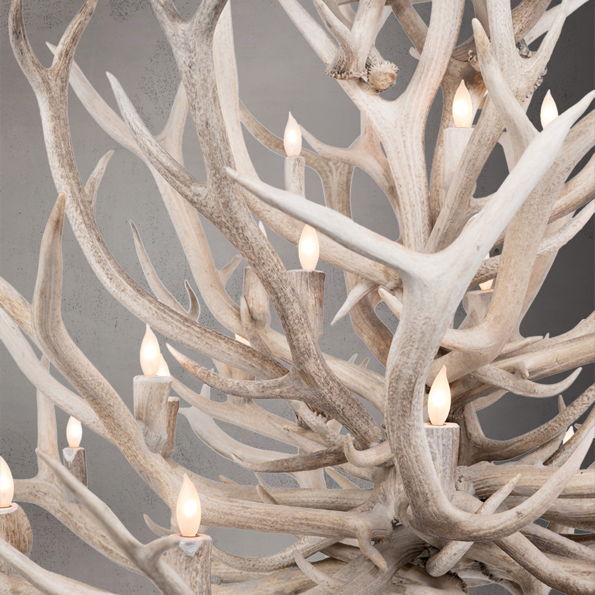 The Sunnyside - 18 Light Elk Antler Chandelier