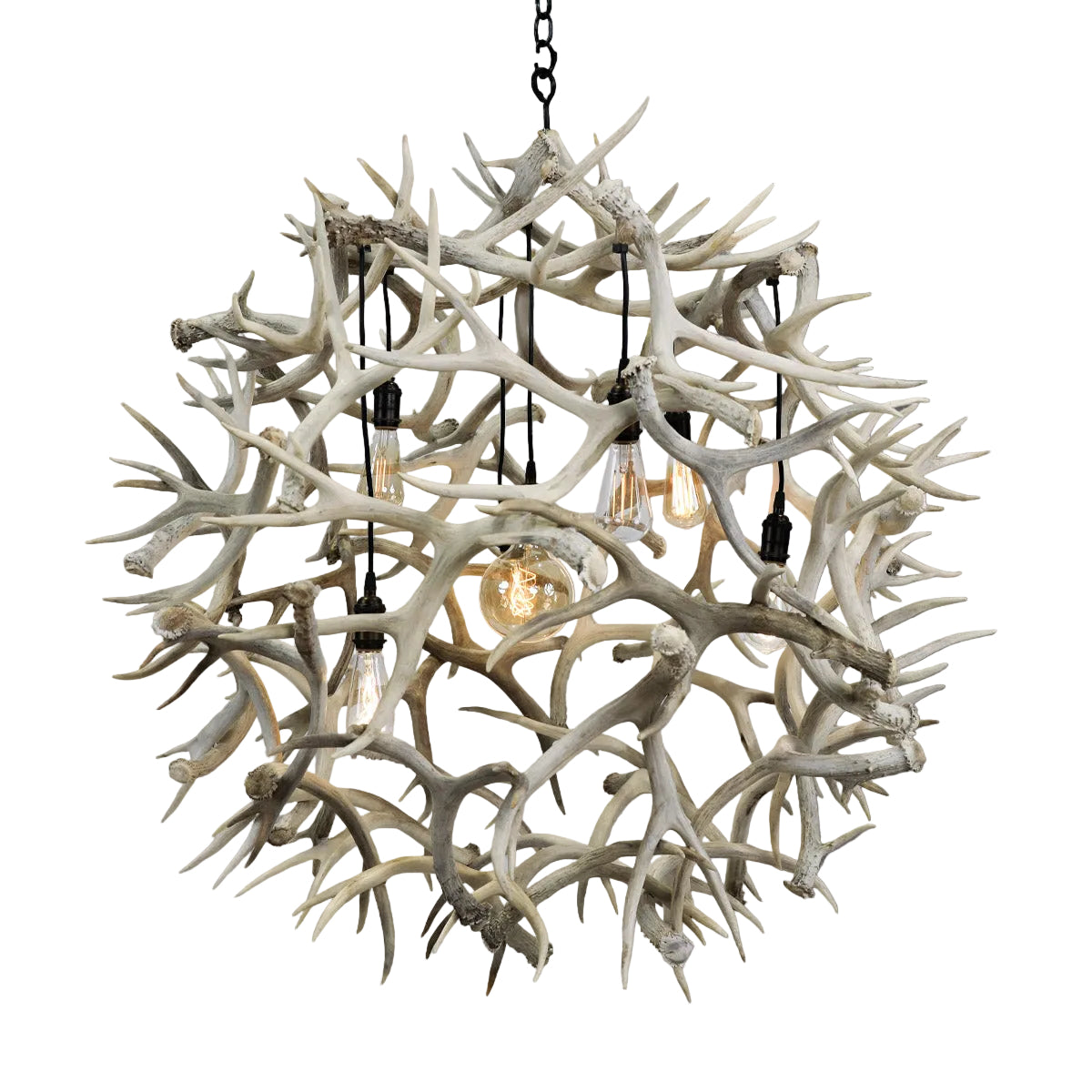 Multi Light Galaxy Sphere Antler Chandelier
