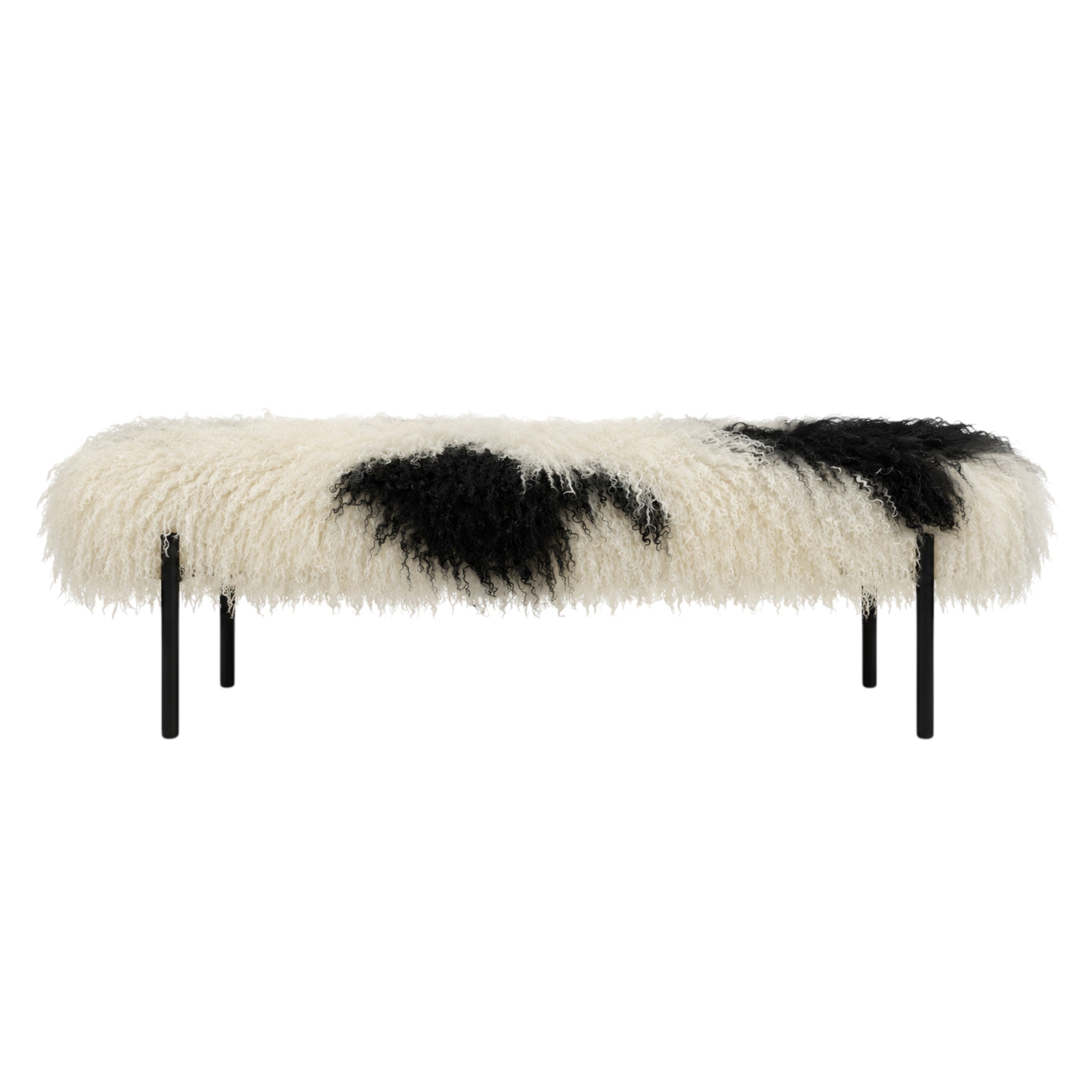 Alba Tibetan Bench - Natural Black & White
