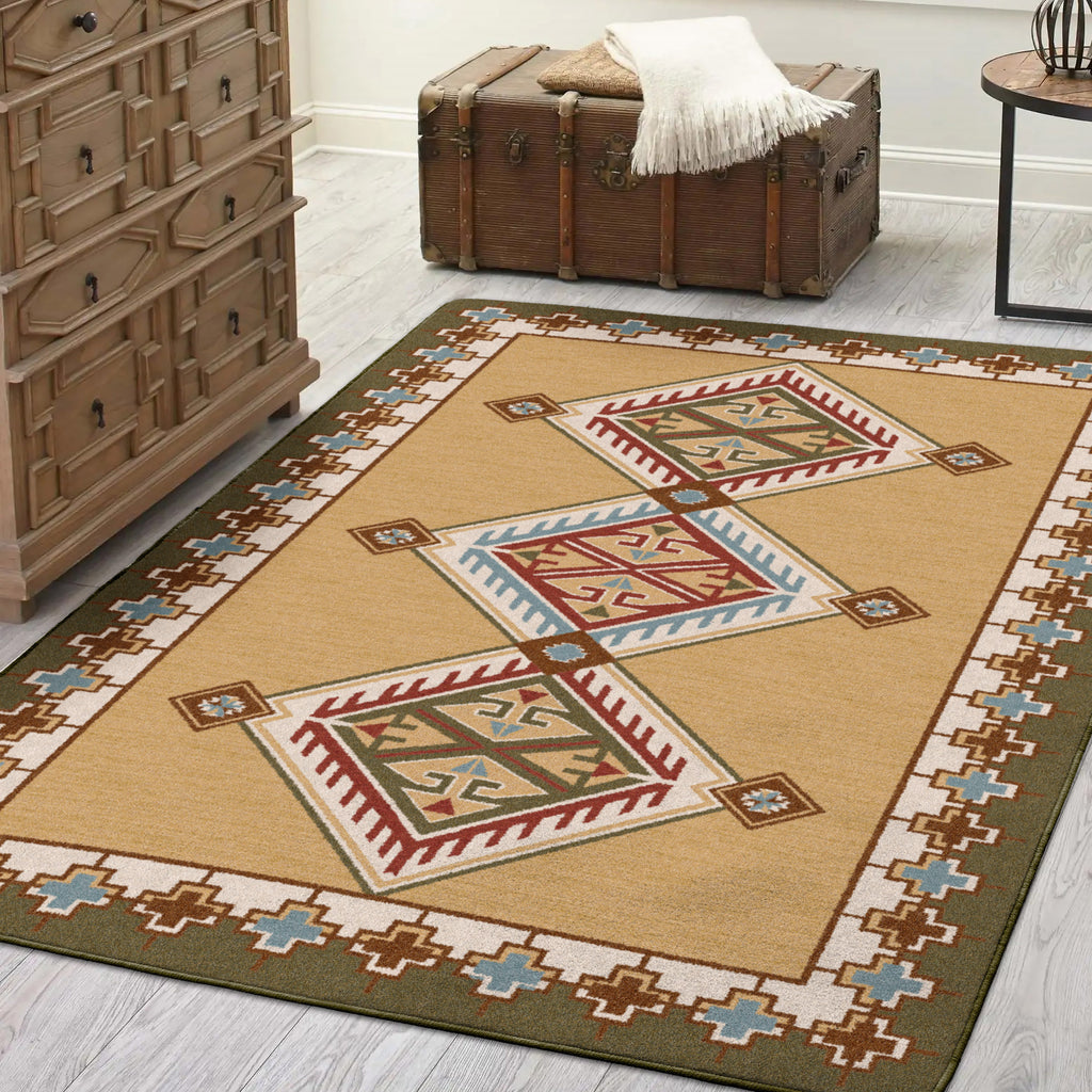 Image of an area rug, Ancestry - Green