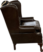 Load image into Gallery viewer, Zebra Exotic Safari Western Leather Wingback Chair