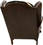 Zebra Exotic Safari Western Leather Wingback Chair