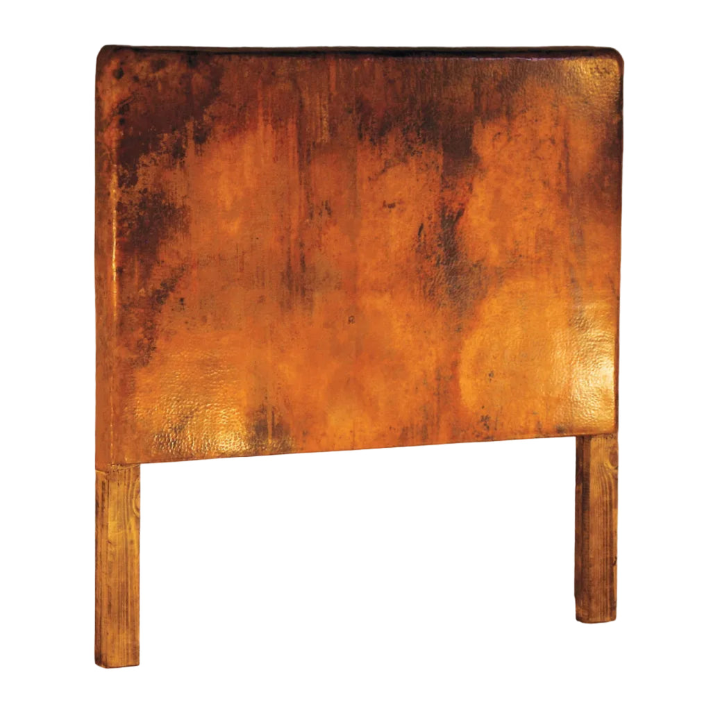 Hammered Copper & Wood Headboard