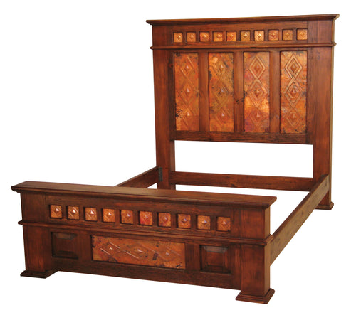 Alma Hand Hammered Copper & Wood Elegant Rustic Western, Offered WIth Custom Wood Finishes  