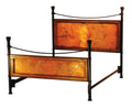Forged Iron Reclaimed Wood & Copper Panel Bed