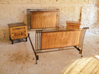 Carol Hand Forged Iron & Copper Sleigh Bed
